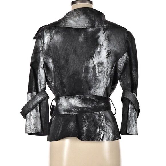 Cartise Jacket Spray Paint Splatter Evening Belt Art to Wear Formal Size 6 - Picture 2 of 11